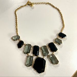 Kate Spade black stone statement necklace